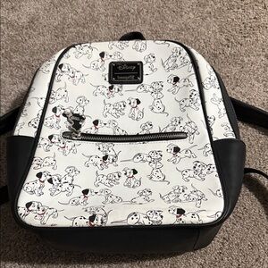 Disney Loungefly 101 Dalmatians Spot Print Mini Backpack - White, Black & Red